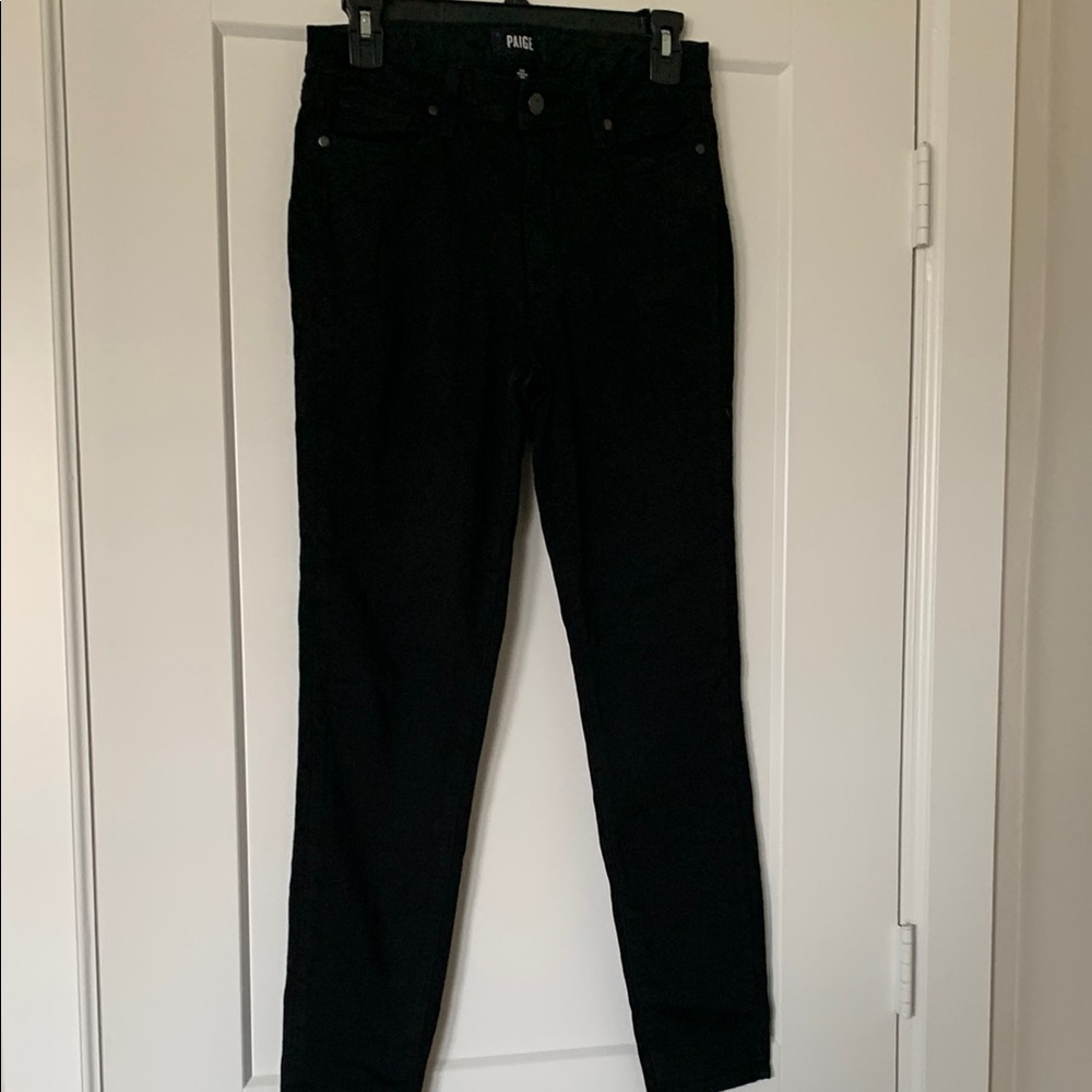 PAIGE Black Straight Leg Jeans Classic Style